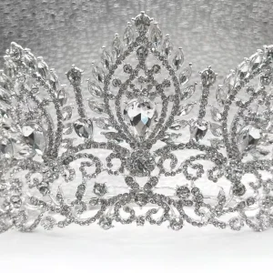 Luxury Alloy Rhinestone Bridal Crown Tiara Rhinestone Wedding Hair Accessories Pageant Party Crowns and Tiaras for Women