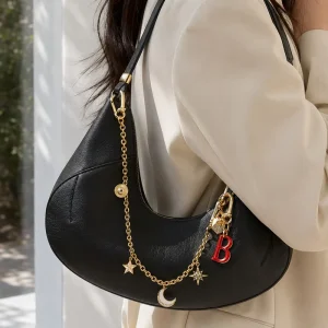 Luxury Bag Charm Chain Metal Handbag Charms for Crescent Bag Baguette Bag Shoulder Bag