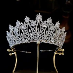 Luxury Big AAA Zirconia Bridal Crown Tiaras Hair Accessories Women Jewelry Wedding Headdress Baroque Headband Queen Crown