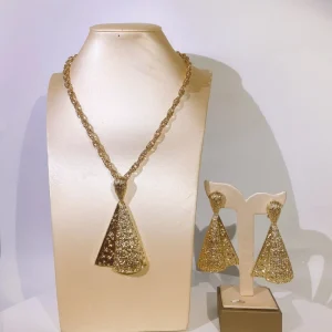 Luxury Big Necklace Jewellery Sets Party Fine Costume Jewelry Set Italian Gold Designs Women Jewellery Set ET22050910