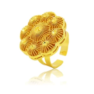 Luxury Costume Trendy Fashion Popular Wedding Copper Alloy Gold Plated Party Gift Anniversary Engagement Jewelry Ring