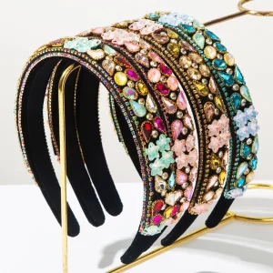 Luxury Crystal Rhinestone Baroque Style Diamonds Stars Headband Retro Super Shiny European and American Retro Hair Accessory
