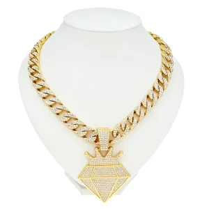 Luxury Cuban Chain Fashion Jewelry Set Brazilian Style for Wedding Party Accessories
