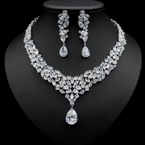 Luxury Cubic Zirconia Women’s Jewelry Set for Parties and Engagements Bridal Jewelry Set for Women