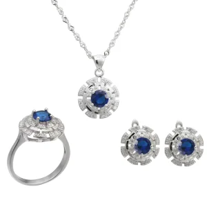 Luxury Design 925 Sterling Silver with Zircon Women Jewelry Sets Fashion Jewelry for Party Gift