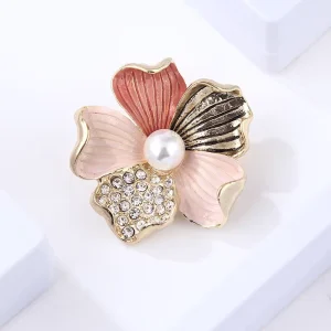 Luxury Elegant Flower Women Brooches Fashion Designer Korean Style Weddings Party Lady Brooch