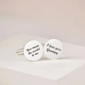 Luxury Engraving Business Custom Logo Personalized Fashion Stainless Steel Crafts Men’s Classic Cufflinks Wedding Party
