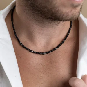 Luxury Fashion Stainless Steel Onyx Stones Turquoise Beads Necklace Charms for Jewelry