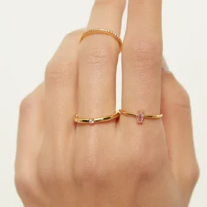 Luxury Fine Jewelry Fashion Rings for Women 18k Gold Plated Brass Colorful Zircon Minimalist Stackable Trendy Elegant Party Gift
