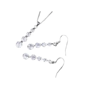Luxury Fine Jewelry Set Dangle Earrings and Necklace Pure Silver 925 Cocktail Jewelry Set for Women Wedding Jewelry