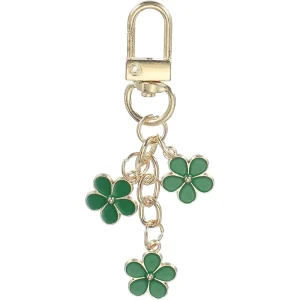 Luxury Floral Keyring Pendant Enameled Flower Keychain Charm for Women Gifts Premium Purse Accessories