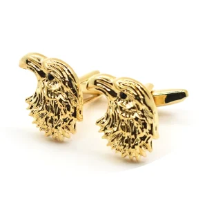 Luxury Gold Eagle Hawk Bird Novelty Cufflinks Custom Mens Suit Shirt Fashion Accessory Wedding Trendy Jewelry Tie Clip