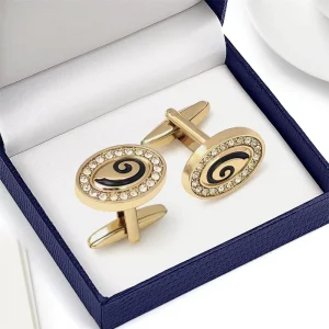 Luxury Gold Plated Silver Metal Mens Shirts Set Tie Clips Custom Logo Cufflinks Wedding Engagement Gift