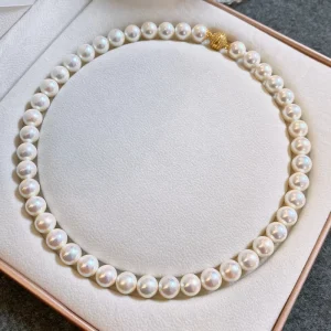Luxury High Quality Women’s Fine Jewelry Beaded Necklace 8mm & 10mm Shell Pearl Fashion Pearl Necklace Jewelry for Women