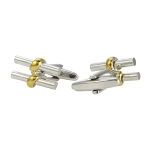 Luxury Men’s Cufflinks Custom Gold Silver Enamel Logo Fashion Business Wedding Party Cuff Link Gift Sets