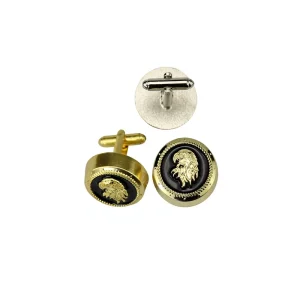 Luxury Metal Crafts Cufflinks Set Silver Toned Aircraft Inspired Design For Formal Attire Tuxedos Comes Wooden Gift