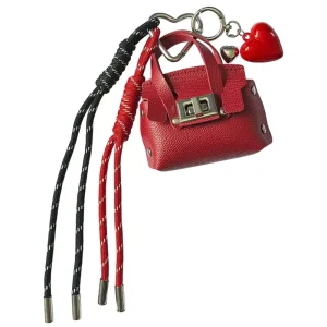 Luxury PU Leather & Zinc Alloy Coin Holder Keychain Irregular Shape DIY Handmade Earphone Pouch & Charm