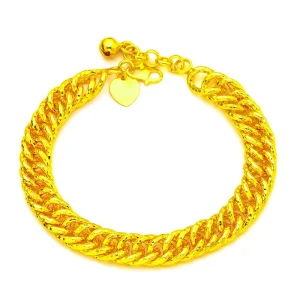 Luxury Retro Sand Gold for Men Women Double Button Boss Cross Border Popular Accessory