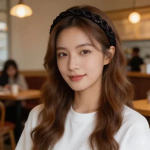 Luxury Rhinestone Sparkly Wide Non Slip Party Headband Full Volume Boosting Fabric Hair Bands for Women