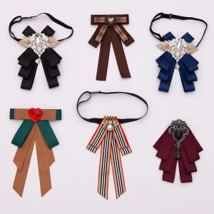 Luxury Ribbon Bow Brooches for Women Fashion Clothing Accessory Charm for Lady Suits