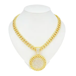 Luxury Shiny Cuban Chain Dubai Gold Style for Wedding Party African Women Accessories