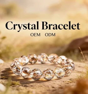 Luxury Shiny Rhinestone Crystal Gold Foil Koi Flower Beaded Bracelet Unisex DIY Loose Beads Jewelry Accessories