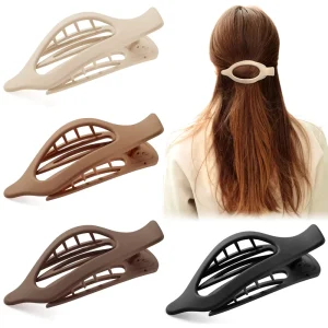 Luxury Solid Color Hair Clips Minimalist Matte Finish Barrettes Elegant Fashion Hair Accessories for Women Daily Styling