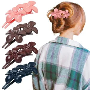 Luxury Solid Color Plastic Hair Clips Women Casual Matte Elegant Barrettes Lightweight Durable Fashion Hair Accessories Daily