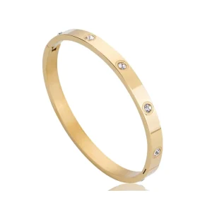 Luxury Women’s Fashion Bracelet Stylish Stainless Steel Bangle Light and Elegant Jewelry