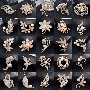Luxury Zircon Brooches Women Fashion Jewelry Brooches Accessories