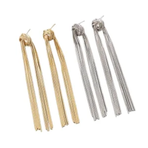 MG European American Style Luxurious Vintage Fashion Versatile High Quality Crystal Rhinestone Minority Long Metal Earrings