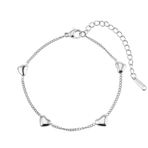 MILO MLSTMA07 Romantic Chic Heart Charms Zircon Anklet Minimalist 18K Gold Plated Stainless Steel Gift Jewelry Women New Arrival