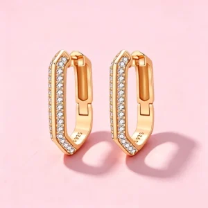 MIUYJ022 DA Infinity Knot Twist Interlocking Loop Design Stud Earrings for Women