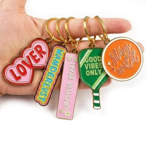 Make Your Own Logo Zinc Alloy Key Ring Enamel Keychain Custom Metal Keychains Letter Logo Engraved Keyring Personalized