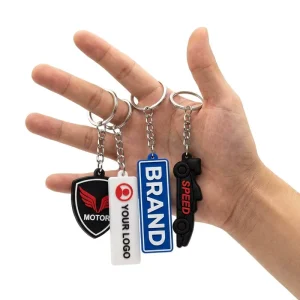 Manufacturer Custom 3D Soft Rubber Keyring PVC Pendant Style Promotional Gift Car Brand Shaped Key Ring for Branding Advertising