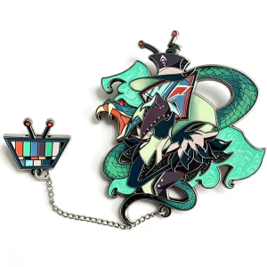 Manufacturer Custom Anime Character Lapel Pin Pearl Color Gradient Sandblasted Effect Metal Hard Enamel Pin with UV Printing