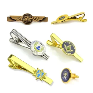 Manufacturer Custom Fashion Cuff Links Tie Clips Logo Metal Men Cufflinks and Tie Clips Set Tie Clip