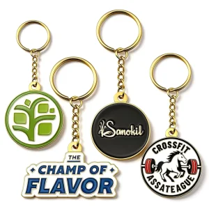 Manufacturer Custom Fashion Metal Keychain Cute Design Enamel Zinc Alloy 3D Shape Silk Screen Printing for New Year Souvenir
