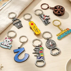 Manufacturer Custom Logo Metal Souvenir City Keychain Custom3d Keychain