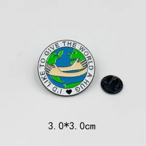 Manufacturer Custom Personality Environment Protection Brooch Pins Resource Recycling Hat Bag Metal Crafts Lapel Pin Badge