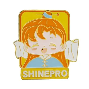 Manufacturer Customised Logo Soft Enamel Cute Lapel Pins Metal Design Enamel Girl Pin Clothing Brooch Bulk Badge With Safety Pin
