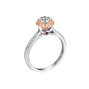 Manufacturer Customized Fashionable Boutique Jewelry Engagement Ring Silver Sparkling Diamond Ring