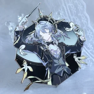 Manufacturer Customized Logo Craft Cartoon Anime Metal Gradient Pearlescent Brooch Lapel Pin Custom Hard Enamel Pin