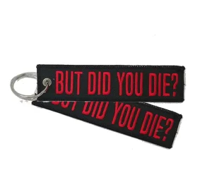 Manufacturer Fabric Embroidered Keyring Double Side Embroidery Keychain Custom Floght Tag For Aviation Gifts