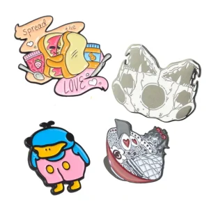 Manufacturer Factory Custom Fashion Cute Cartoon Lapel Pins Metal Logo Badges Brooch Hard Soft Enamel Pins Animal