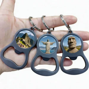 Manufacturer Free Design Zinc Alloy Beer Bottle Opener Keychain Metal Keychain Custom Logo Bottle Opener Keychain