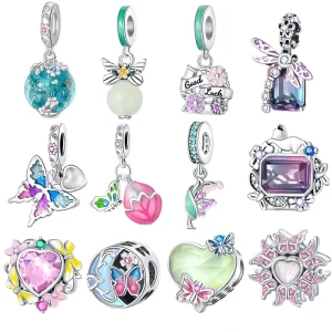 Manufacturer Silver Plating Heart Custom Crystal Fashion Pendants & Charms for Necklace Moissanite for Jewelry Making