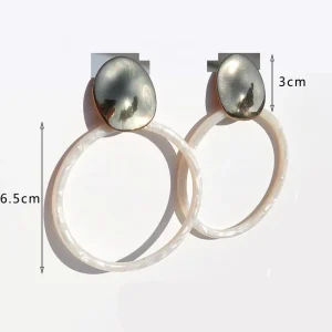 Manufacturer Unisex High Quality Fashion Large Chandelier Drop Earrings Acrylic Brass Decoration Sets Jewelry