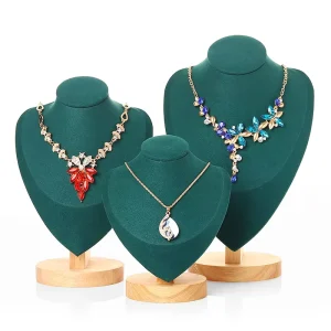 Manufacturer’s Custom Logo Heart Shape Necklace Display Stand Luxury Bust Mannequin for Jewelry Store Accessory