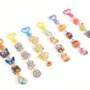 Manufacturing Make Your Own Design Custom Anime Charm Keychain Epoxy Acrylic Keychain
